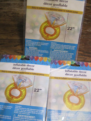 LOT 3 Diamond Ring Foil 22″ INFLATABLE Wedding/Engagemen/Anniversary Party Decor