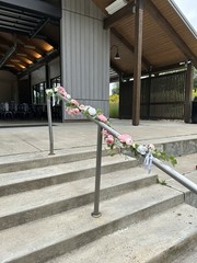 Pink And White Silk Flower Garland 7ft