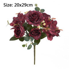 Artificial Peony Flowers Silk Fake Flower Wedding Party Home Decoration Bouquet