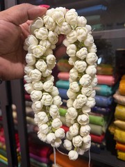 1 Mulam 16” Mallipoo Natural Looking Handmade Jasmine Flower Gajra G3
