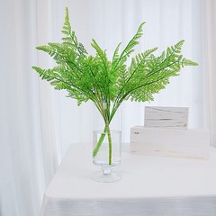 2 Green 19″ Faux Asparagus Fern Artificial Leaves Greenery Stems Party Supplies