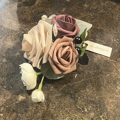 Ling’s Moment Wedding Homecoming Wrist Corsages Artificial Flowers Set of 4