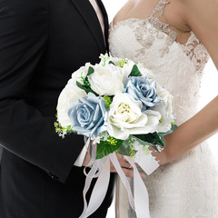 Wedding Bouquets for Bride & Bridesmaid – Realistic Silk Flowers Artificial Rose