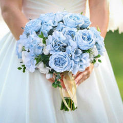2 Packs Peonies Artificial Flowers, Blue Artificial Peonies, Silk Peonies Flower