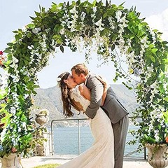 5pack Wisteria Garland Artificial Flowers Garland Fake Hanging Milk White