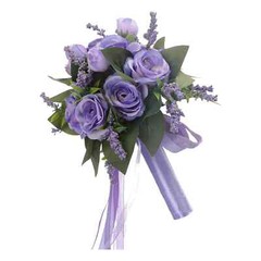 Royal Purple Wedding Bouquet for Bride Artificial Flower Bridal Bouquet