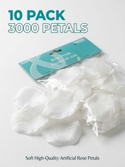 Details & Accessories White Artificial Rose Petals 10 Pack 3000 Petals Wedding