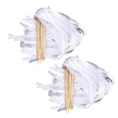 40pcs Lace Ribbon Wedding Wands With Bells Sparkling Stick For Party Celebration