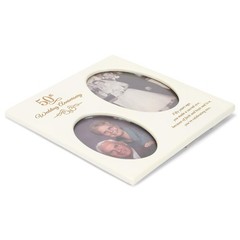 Dicksons 50th Wedding Anniversary Oval Double Picture Resin Stone Picture Frame