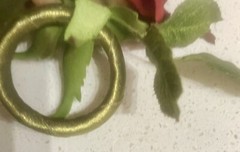 7 Burgundy Red Napkin Candle Rings Silk Roses Wedding Party Flowers Centerpiece