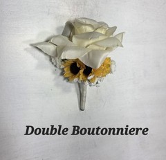 Ivory Rose Sunflower Bridal Wedding Bouquet Accessories