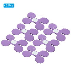 6Pcs 9.8ft Four-Leaf Paper Flower Garland Hanging Streamers, Light Purple