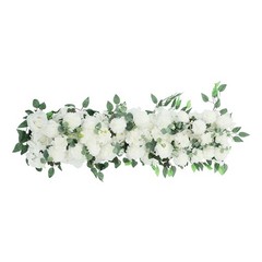 For Party Wedding Artificial Flower Row Decoration Wedding Arch Backdrop(white)