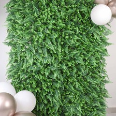 4 GREEN Assorted Artificial Foliage UV Protected WALL PANELS Party Decorations