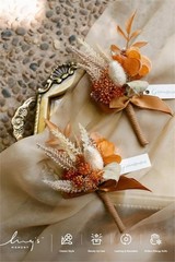 Lings Moment 6 Boutonniere Rust Terracotta Artificial Wedding Flower NEW