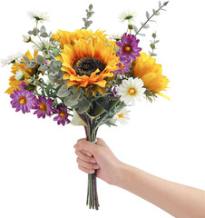 Artificial Sunflower Bouquet for Bridal Centerpieces Wedding Party Table Decor