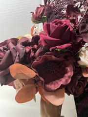 Ling’s Moment 11” Burgundy Bouquet For Wedding