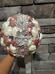 Bridal Bouquet – bling pink and white wedding