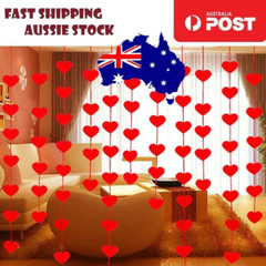 3m Felt Hearts Garland String Charm Love Wedding Valentines 5x5cm 7x7cm