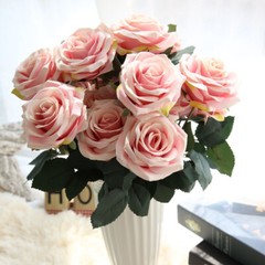 10 Heads Silk Rose Artificial Flowers Fake Bouquet Wedding Home Party Decor New