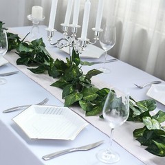 8 ft 3D Green Artificial Pothos Greenery CHAIN GARLAND Wedding Home Decorations