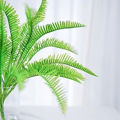 2 Green 19″ Faux Fern Artificial Leaves Greenery Stems Party Home Supplies
