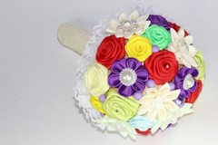 wedding bouquet rainbow bridal flowers bridesmaids bouquets
