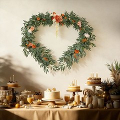 275cm Artificial Floral Garland Handmade Rattan Flower Garland For Wedding Party