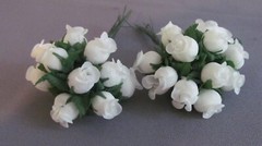 144pc Ivory .5 in Artificial Silk Mini Rose Flowers Craft Wedd Favor Decoration