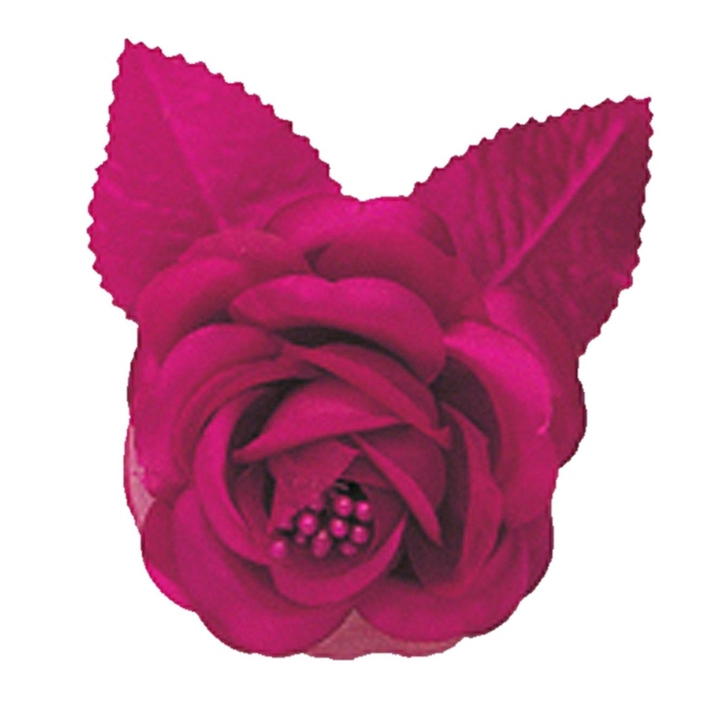 12 silk roses wedding favor flower corsage hot pink 2.75″