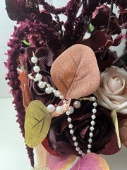 Ling’s Moment 11” Burgundy Bouquet For Wedding