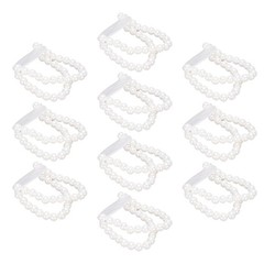 10 Pcs Pearl Wrist Corsage Bracelet Elegant White Pearl Elastic Wedding Band