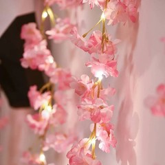2M 20LED Cherry Blossom Fairy String Light Battery Garland