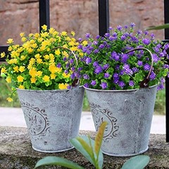 12 Bundles Outdoor Artificial Flowers UV Resistant Fake Boxwood Plants, Faux