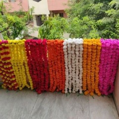 10 pc Indian Hangian Marigold Flower Garland Artificial Garland Wedding Decor