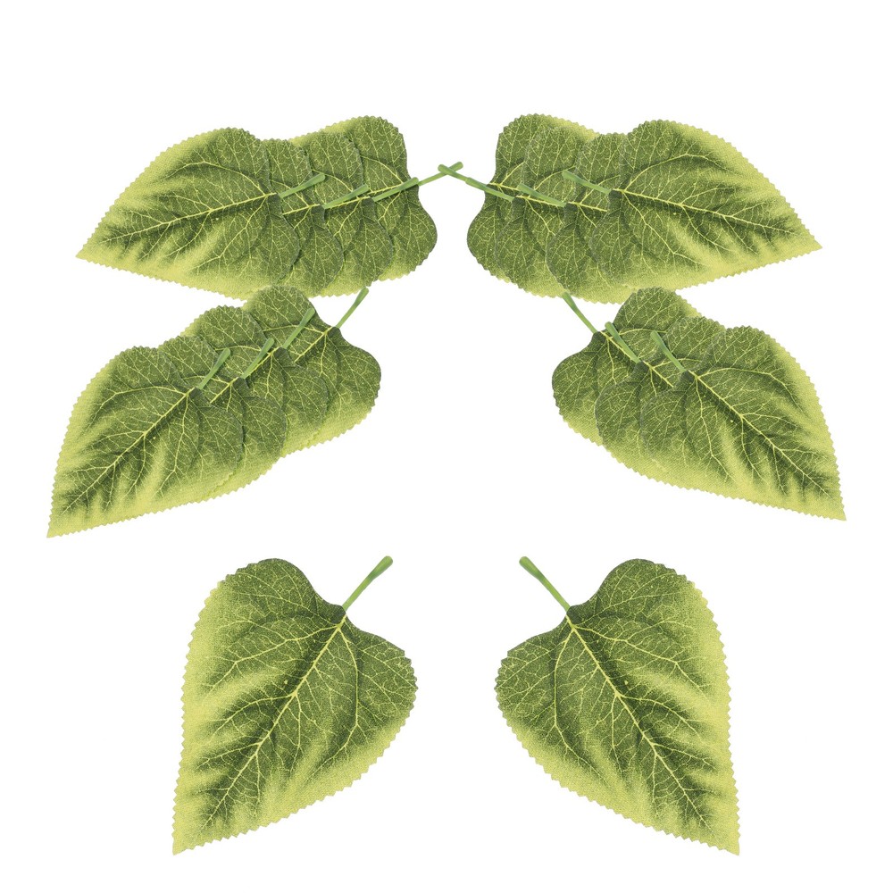 50Pcs Medium Sunflower Fake Leaves Artificial Plants Greenery Decorations
