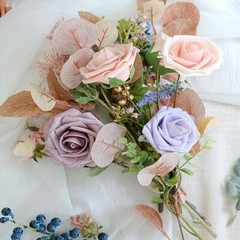 50/25 white Artificial Flower Real Looking Foam Roses Decoration DIY for Wedding