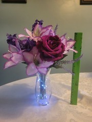 Flower Centerpieces for Tables Wedding-Purple shades, lilac, wisteria, lavender