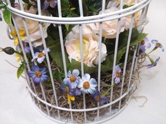 Wedding Decor Birdcages w/ Silk Flowers – Set Of 5