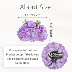 Purple Flowers Balls for Centerpieces: 10 PCS 11.8″ Diam Flower Centerpieces …