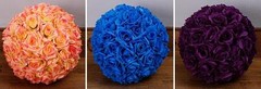 Royal Blue Rose Flower Pomander Wedding Kissing Ball 6 inches USA Seller