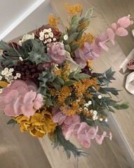 Pine and Petal Bridal Wedding Wood Flower Set: Bouquet, Boutonnière, Corsage