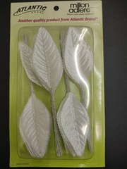 3″ Corsage Leaves, 100 Pieces, White, Wired, for Wedding, Boutonniere, & Corsage