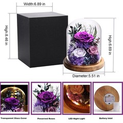 lovenfold Flowers for Delivery Preserved Rose Gifts Purple