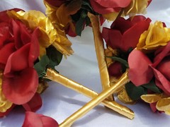 22 PC, Wedding Bouquet Set, Burgandy & Gold Roses, Wedding Flower Packages
