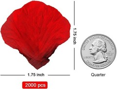 2000Pcs Red Silk Rose Petals for Romantic Wedding & Event Decor