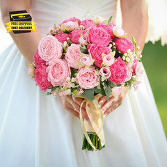 2 Packs Peonies Artificial Flowers, Mixed Pink Artificial Peonies, Silk Peonies