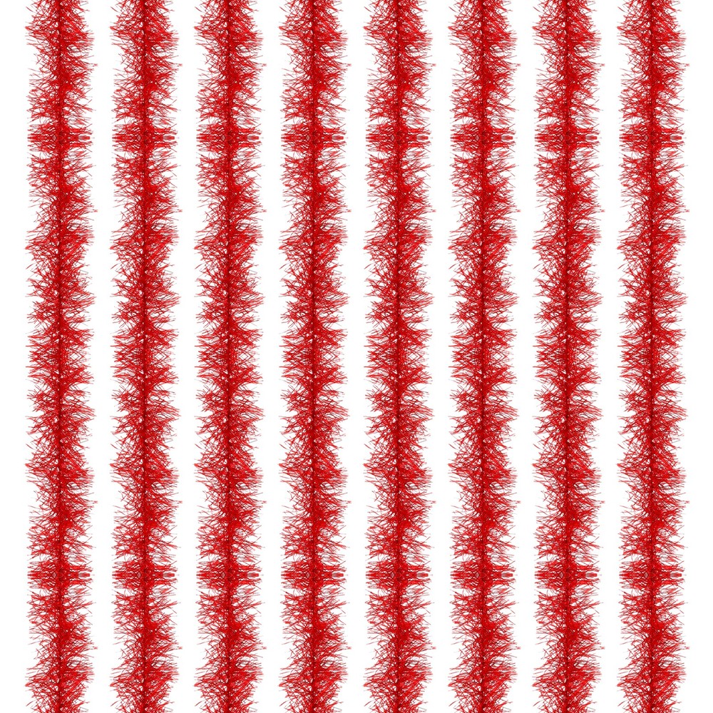 5Ft Feather Boa, 8 Pcs Artificial Fluffy Feather Boas, Red
