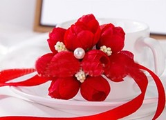 Set of 10 Gentle Artificial Flower Bracelet Bridesmaid Wedding Gift Rustic Wrist