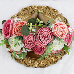 Elegant Set of 8 Pink & White Bridesmaid Bouquets for Weddings